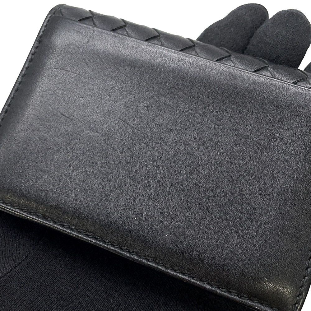 Bottega Veneta Card Case Intrecciato Leather Business Holder Black — view 6