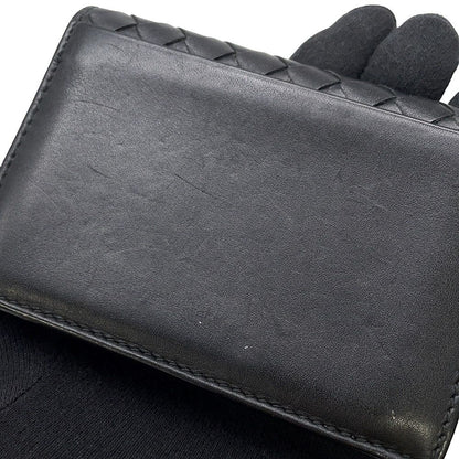 Bottega Veneta Card Case Intrecciato Leather Business Holder Black — view 6
