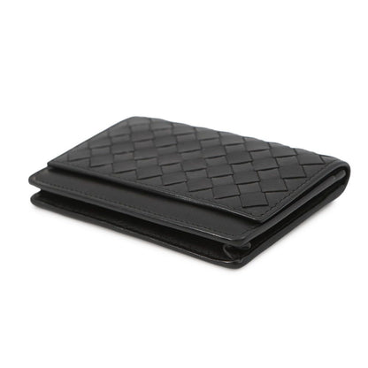 Bottega Veneta Card Case Intrecciato Leather Business Holder Black — view 2