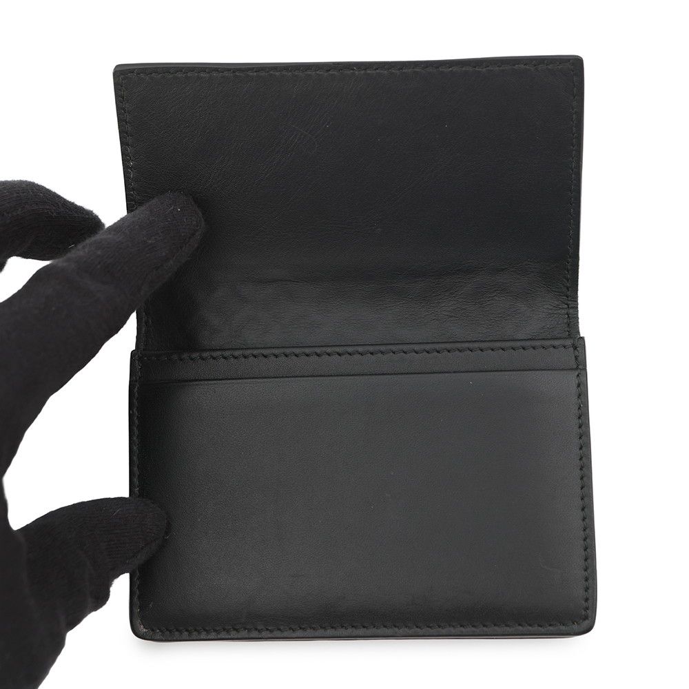 Bottega Veneta Card Case Intrecciato Leather Business Holder Black — view 4