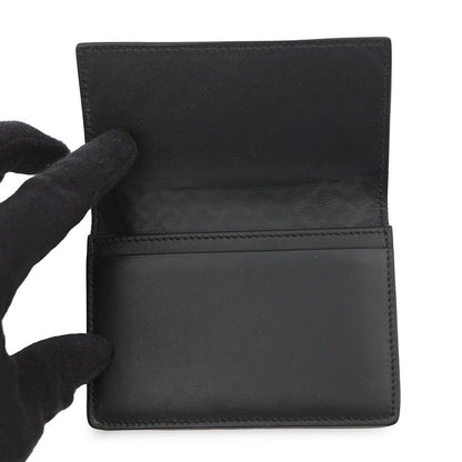 Bottega Veneta Card Case Intrecciato Leather Business Holder Black — view 4