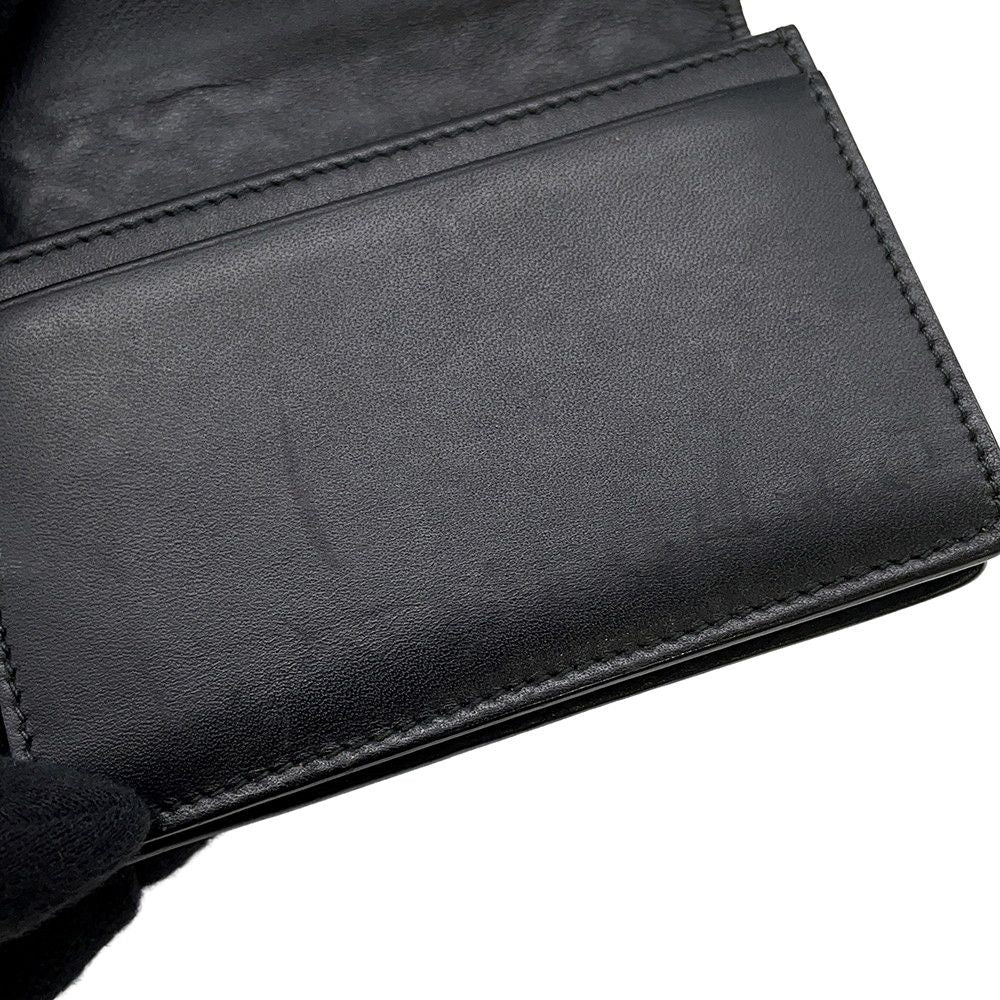 Bottega Veneta Card Case Intrecciato Leather Business Holder Black — view 8