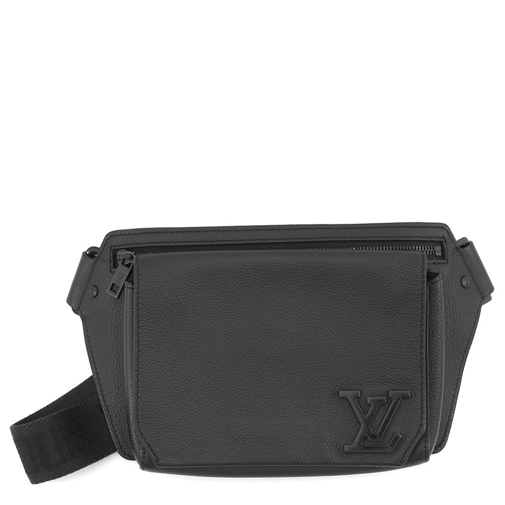 Louis Vuitton Belt Bag Gray Leather Takeoff Sling Black