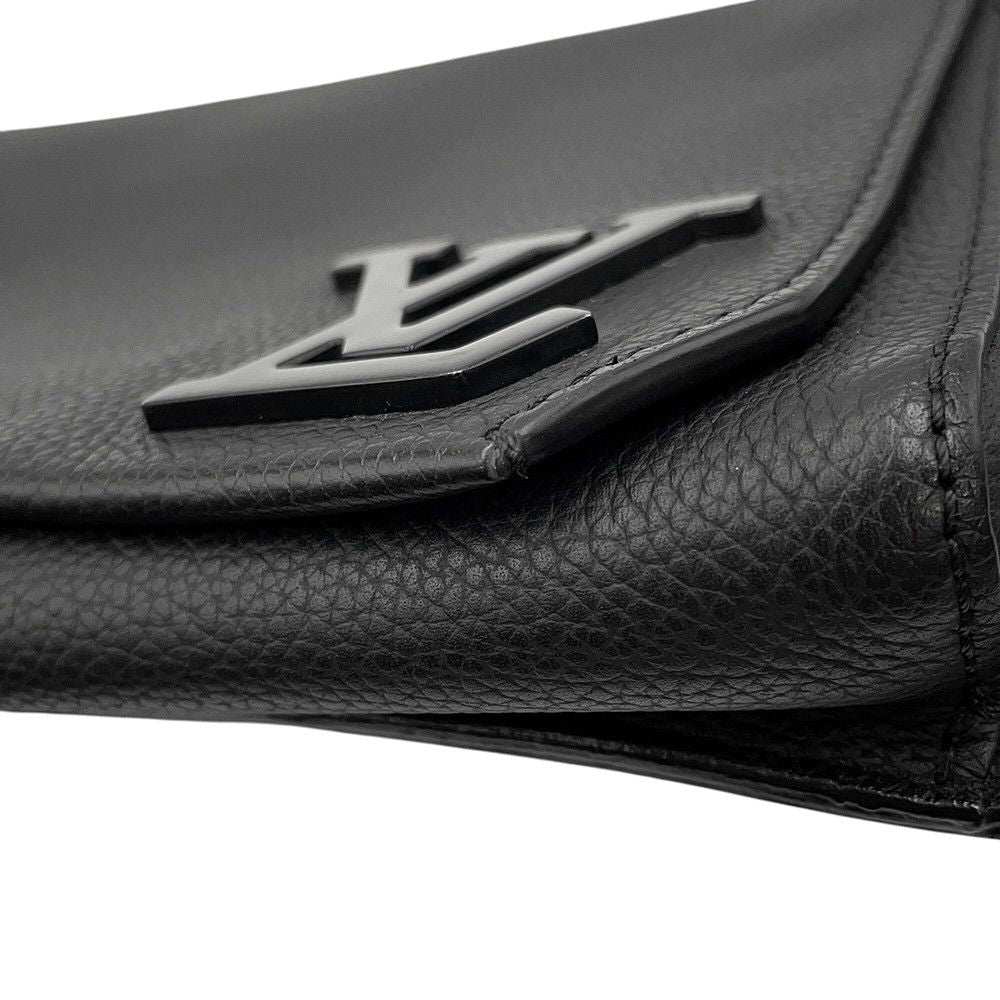 Louis Vuitton Belt Bag Gray Leather Takeoff Sling Black — view 8