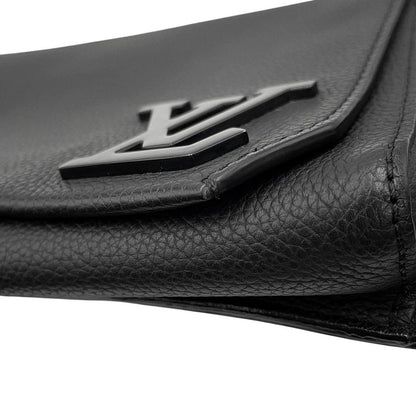 Louis Vuitton Belt Bag Gray Leather Takeoff Sling Black — view 8
