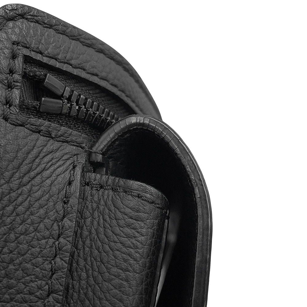 Louis Vuitton Belt Bag Gray Leather Takeoff Sling Black — view 9