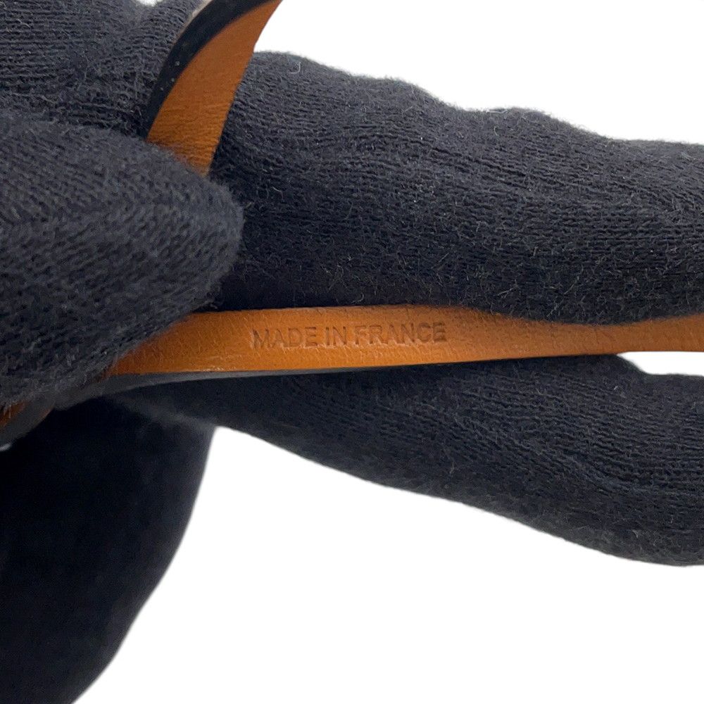 Hermes Bag Charm Oran Nano Etoupe Natural Sable Black Epsom — view 8