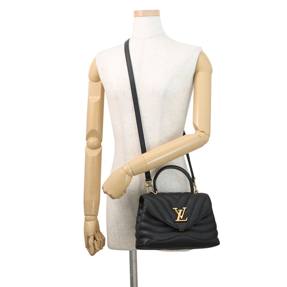 Louis Vuitton Calf Leather Holdomi 2-Way Shoulder Bag Black — view 5