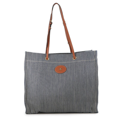 Celine Tote Square Cabas Stripe Canvas
