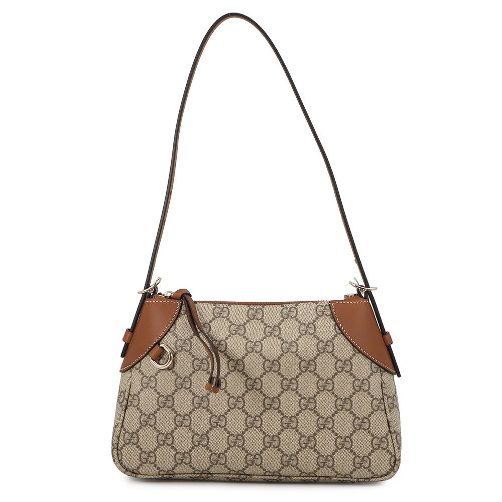 Gucci Shoulder Bag GG Emblem Supreme Leather