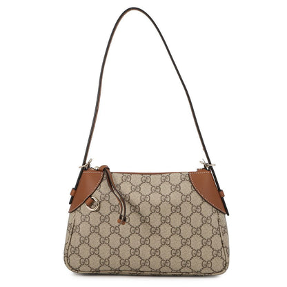 Gucci Shoulder Bag GG Emblem Supreme Leather