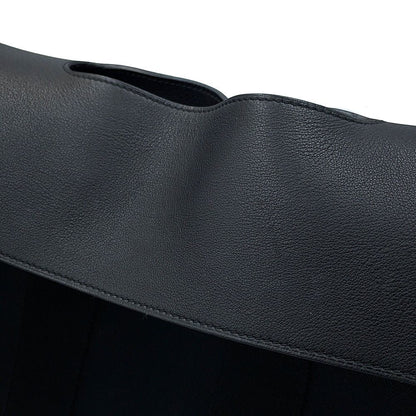 Hermes Handbag Valparaiso Black Silver Toilet Blanc Leather — view 6
