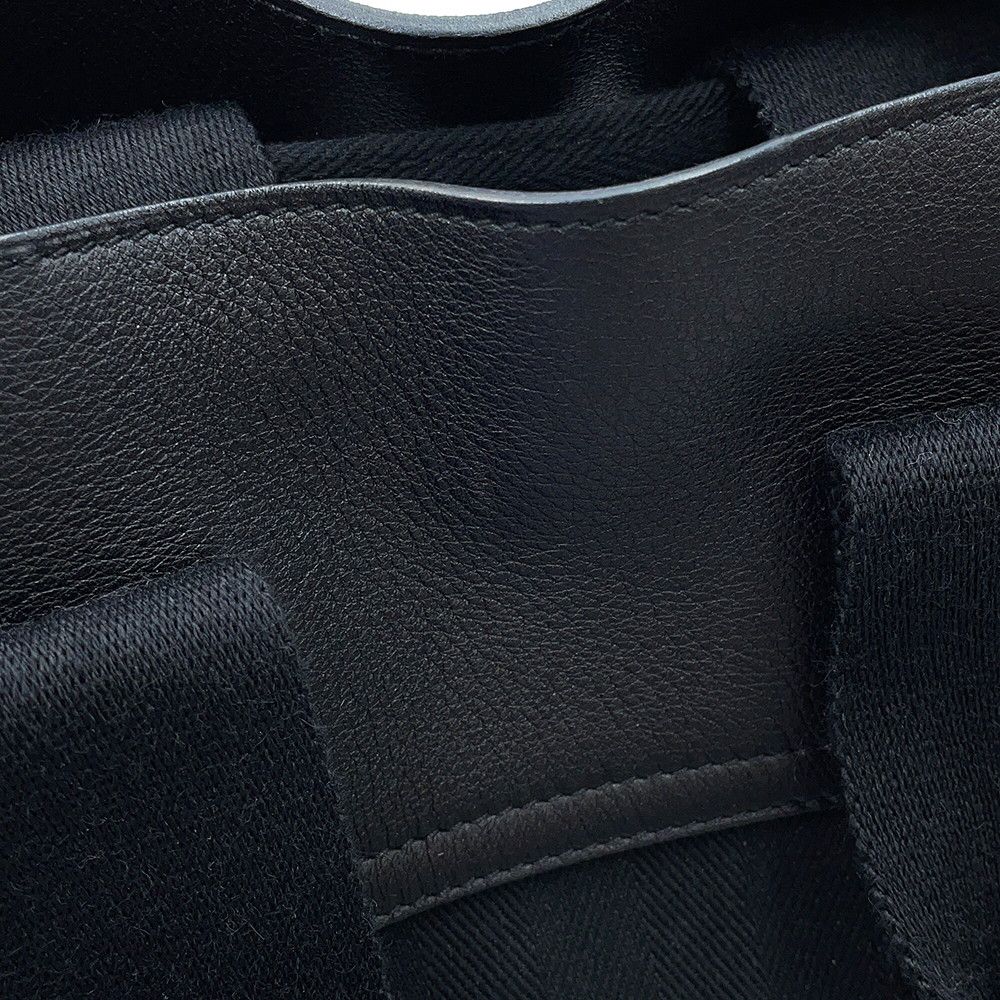 Hermes Handbag Valparaiso Black Silver Toilet Blanc Leather — view 7