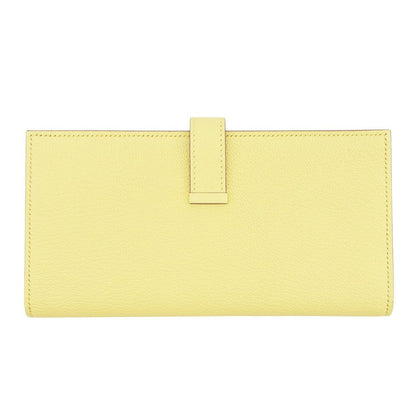 Hermes Wallet Bearn Souffle Yes Limoncello Silver Chevre Misor — view 3