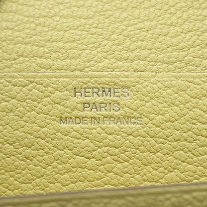 Hermes Wallet Bearn Souffle Yes Limoncello Silver Chevre Misor — view 8