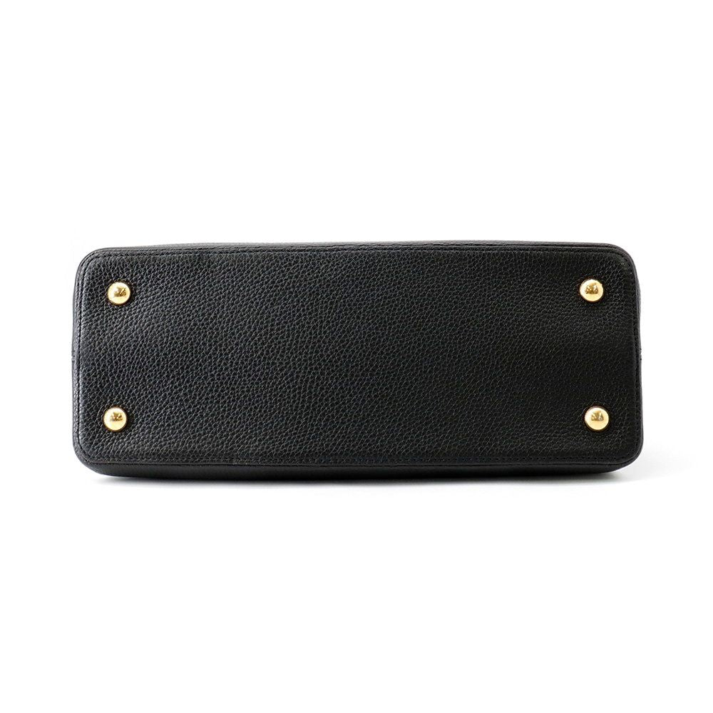Louis Vuitton Handbag Capucines Taurillon Leather Bag Black — view 3
