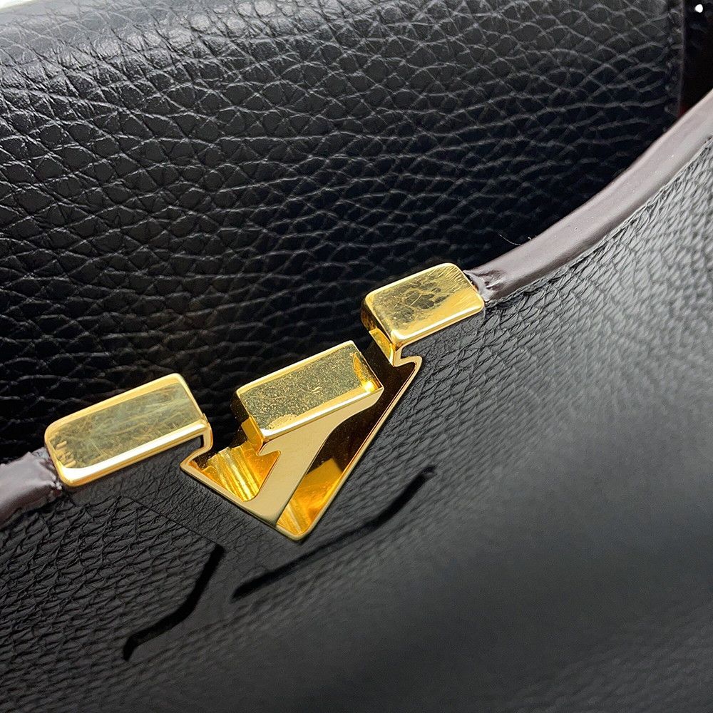 Louis Vuitton Handbag Capucines Taurillon Leather Bag Black — view 8