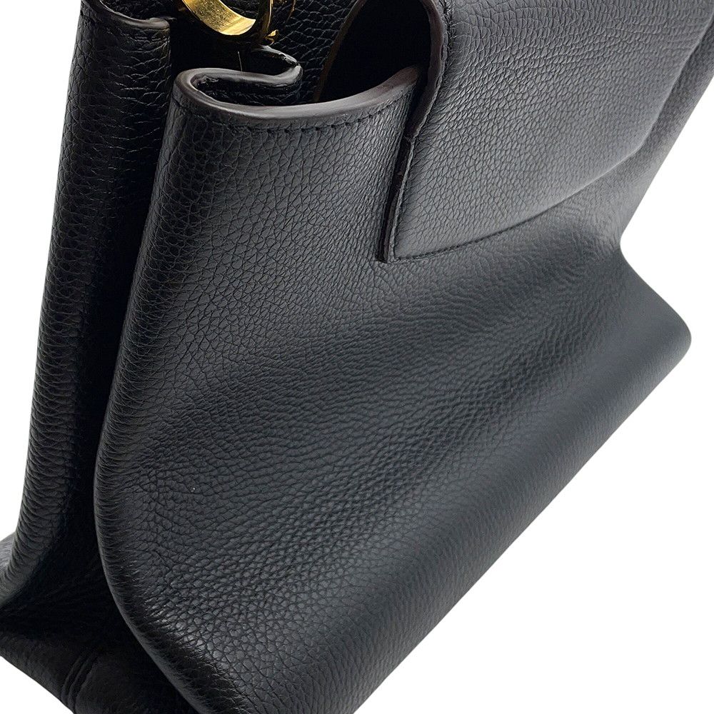 Louis Vuitton Handbag Capucines Taurillon Leather Bag Black — view 6