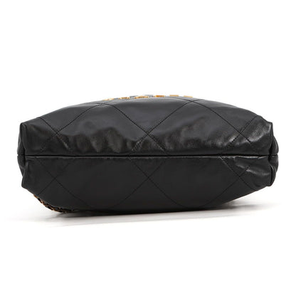 Chanel Backpack 22 Small Shiny Calfskin Black — view 3