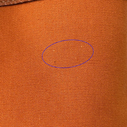 Hermes Garden Party PM Tote Toile Officier Leather Potiron Silver Orange Simple — view 8