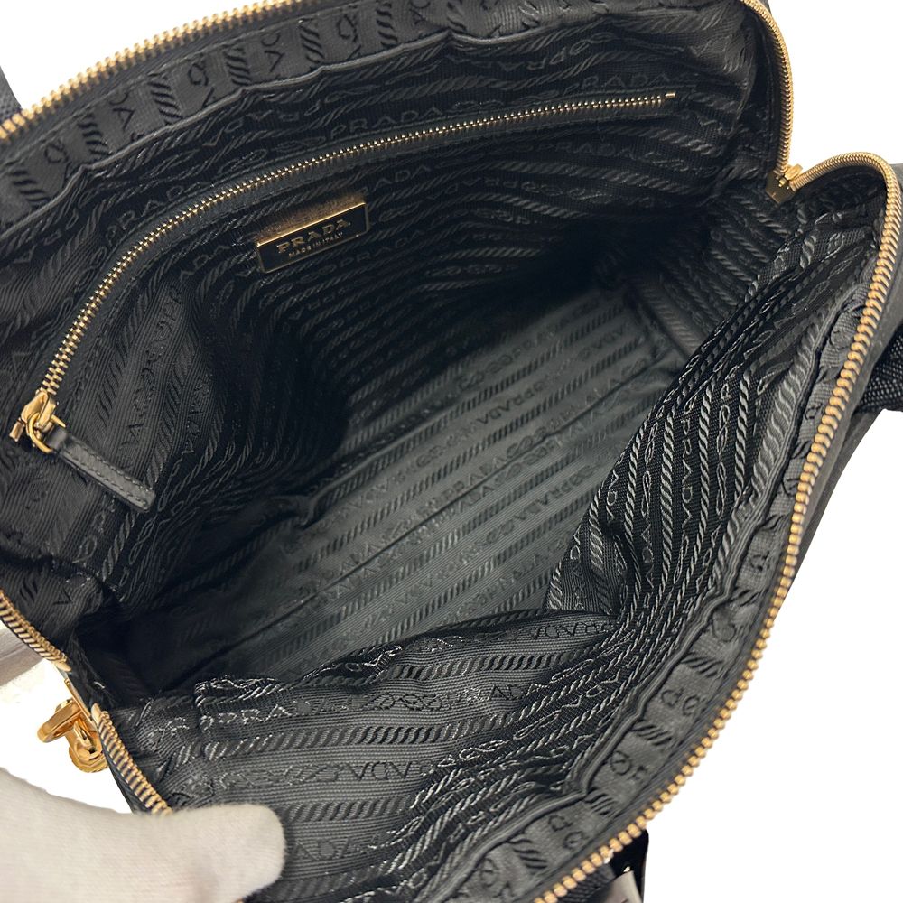 Prada Bag Handbag Nylon Black Going Out Crossbody Adult Simple — view 5