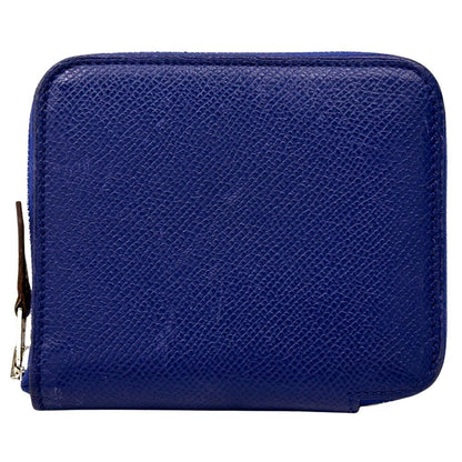 Hermes Wallet Azap Silk in Compact Bifold Veau Navy Silver — view 2