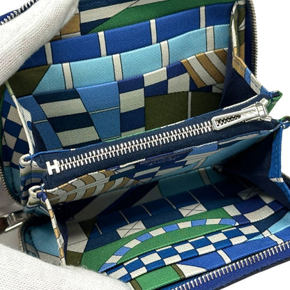 Hermes Wallet Azap Silk in Compact Bifold Veau Navy Silver — view 4