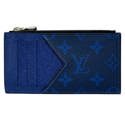 Louis Vuitton Wallet Coin Case Taigarama Card Holder Cobalt Monogram Blue