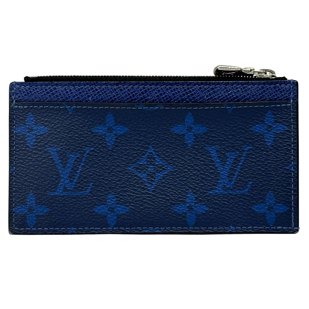 Louis Vuitton Wallet Coin Case Taigarama Card Holder Cobalt Monogram Blue — view 2
