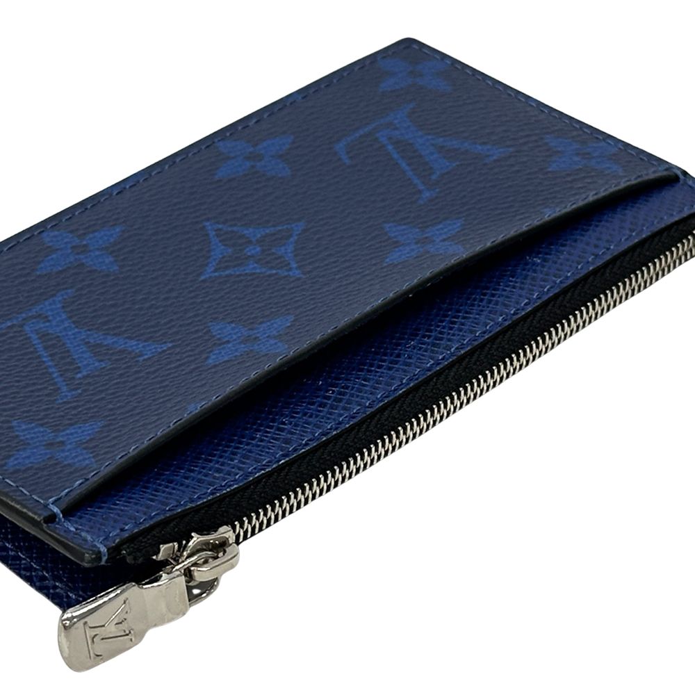 Louis Vuitton Wallet Coin Case Taigarama Card Holder Cobalt Monogram Blue — view 7
