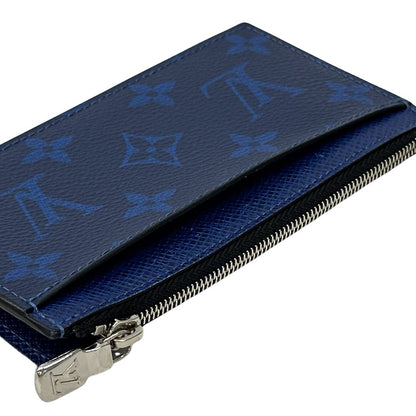 Louis Vuitton Wallet Coin Case Taigarama Card Holder Cobalt Monogram Blue — view 7