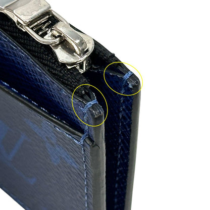 Louis Vuitton Wallet Coin Case Taigarama Card Holder Cobalt Monogram Blue — view 8