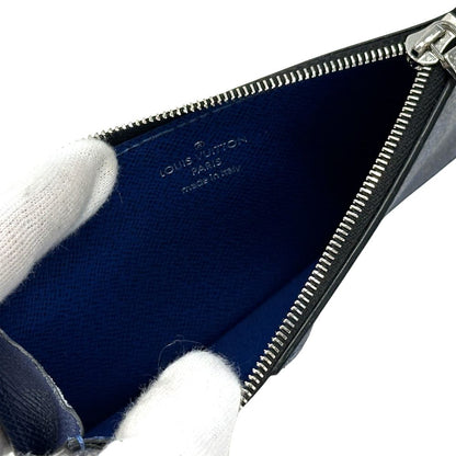Louis Vuitton Wallet Coin Case Taigarama Card Holder Cobalt Monogram Blue — view 4