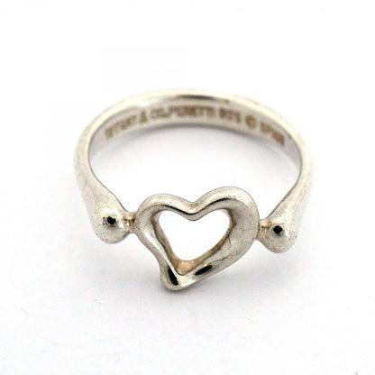 Tiffany & Co Ring Open Heart 925 Sterling Silver — view 3