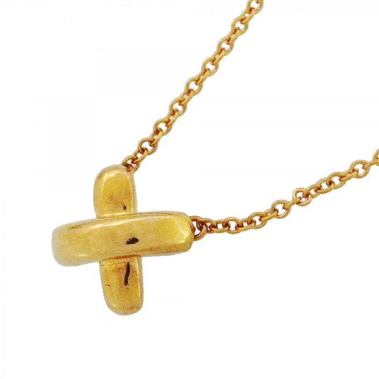 Tiffany & Co Necklace Cross Stitch 18k Yellow Gold