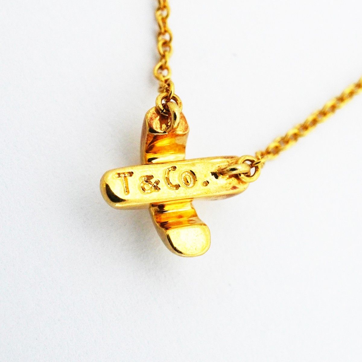 Tiffany & Co Necklace Cross Stitch 18k Yellow Gold — view 6