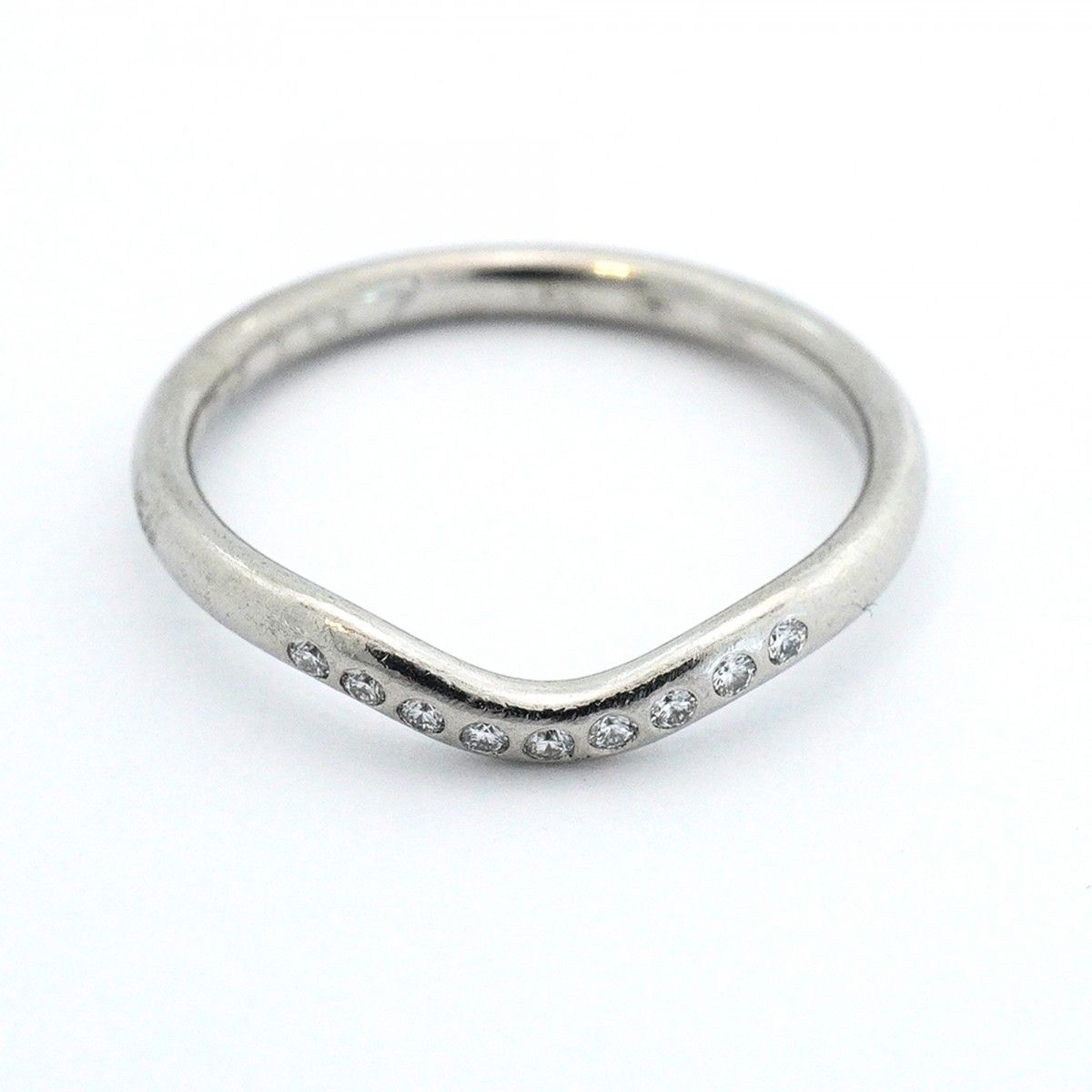 Tiffany & Co Ring T Cube Band Platinum Diamond — view 3