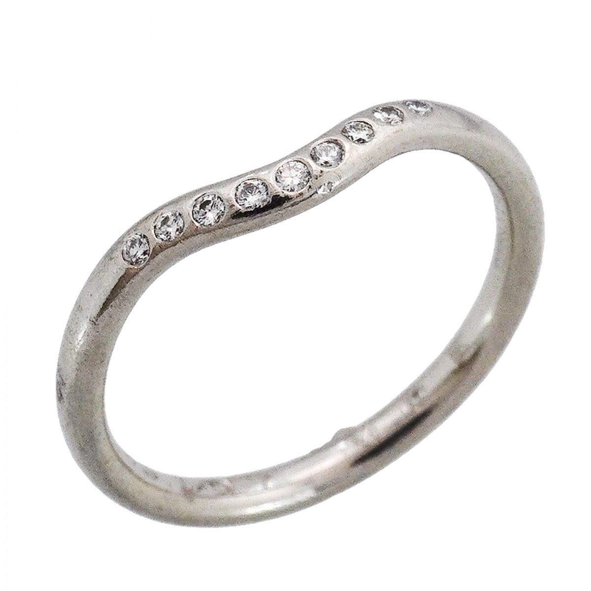 Tiffany & Co Ring T Cube Band Platinum Diamond