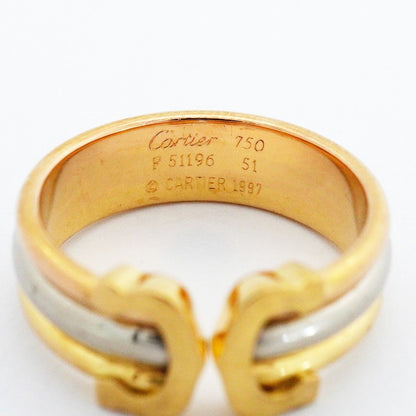 Cartier Ring 2C 18k Yellow Gold 18k White Pink — view 4