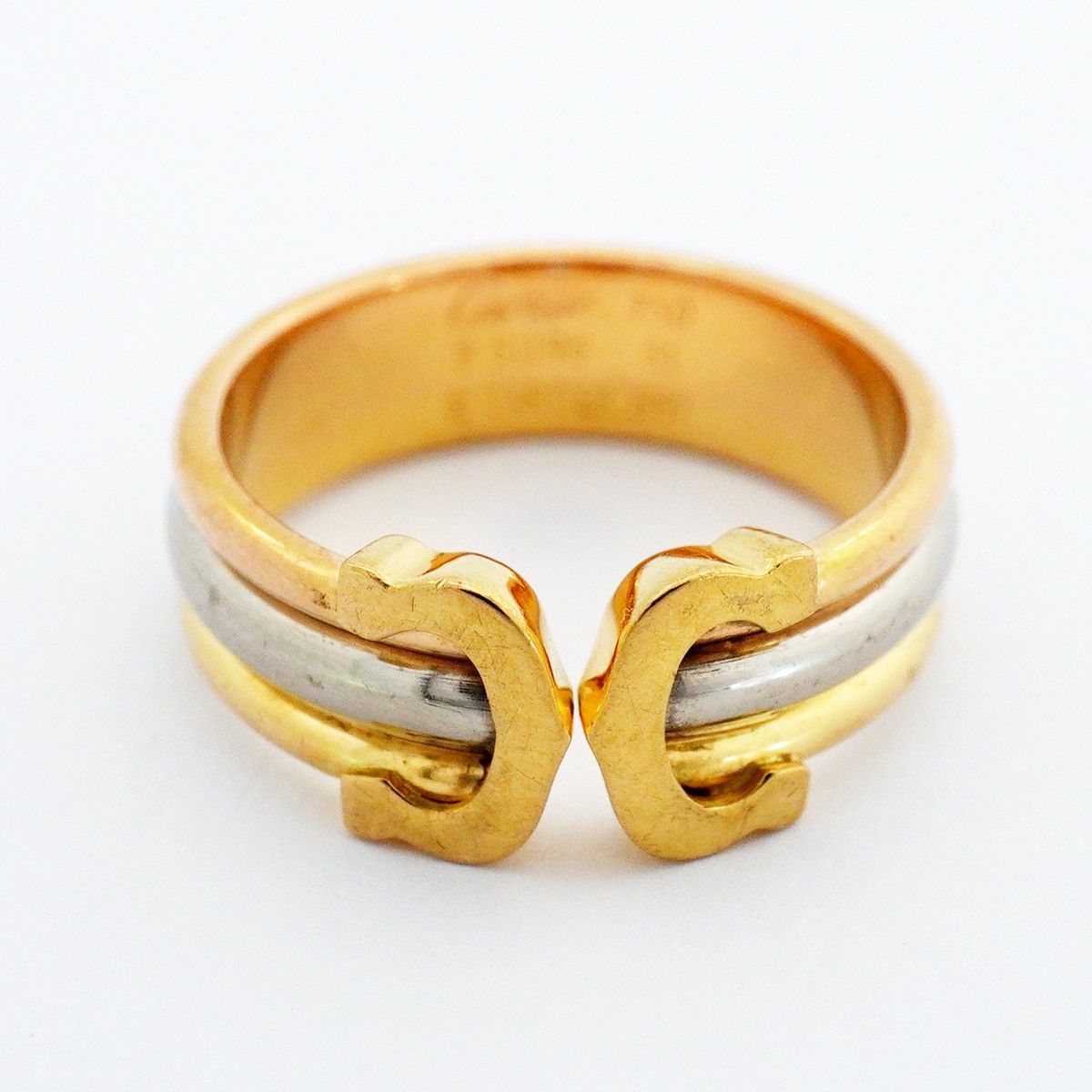 Cartier Ring 2C 18k Yellow Gold 18k White Pink — view 3