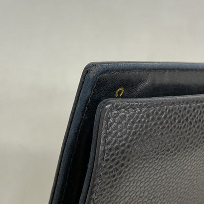 Chanel Wallet Caviar Leather Black Gold — view 6