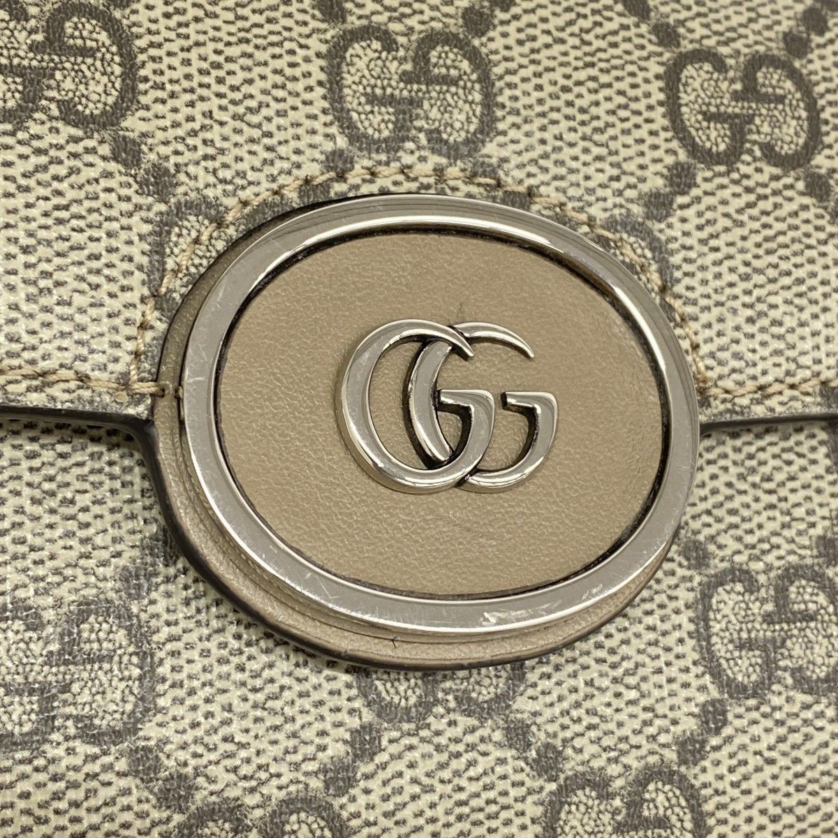 Gucci Wallet GG Supreme Brown Silver — view 6