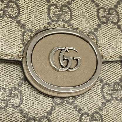Gucci Wallet GG Supreme Brown Silver — view 6