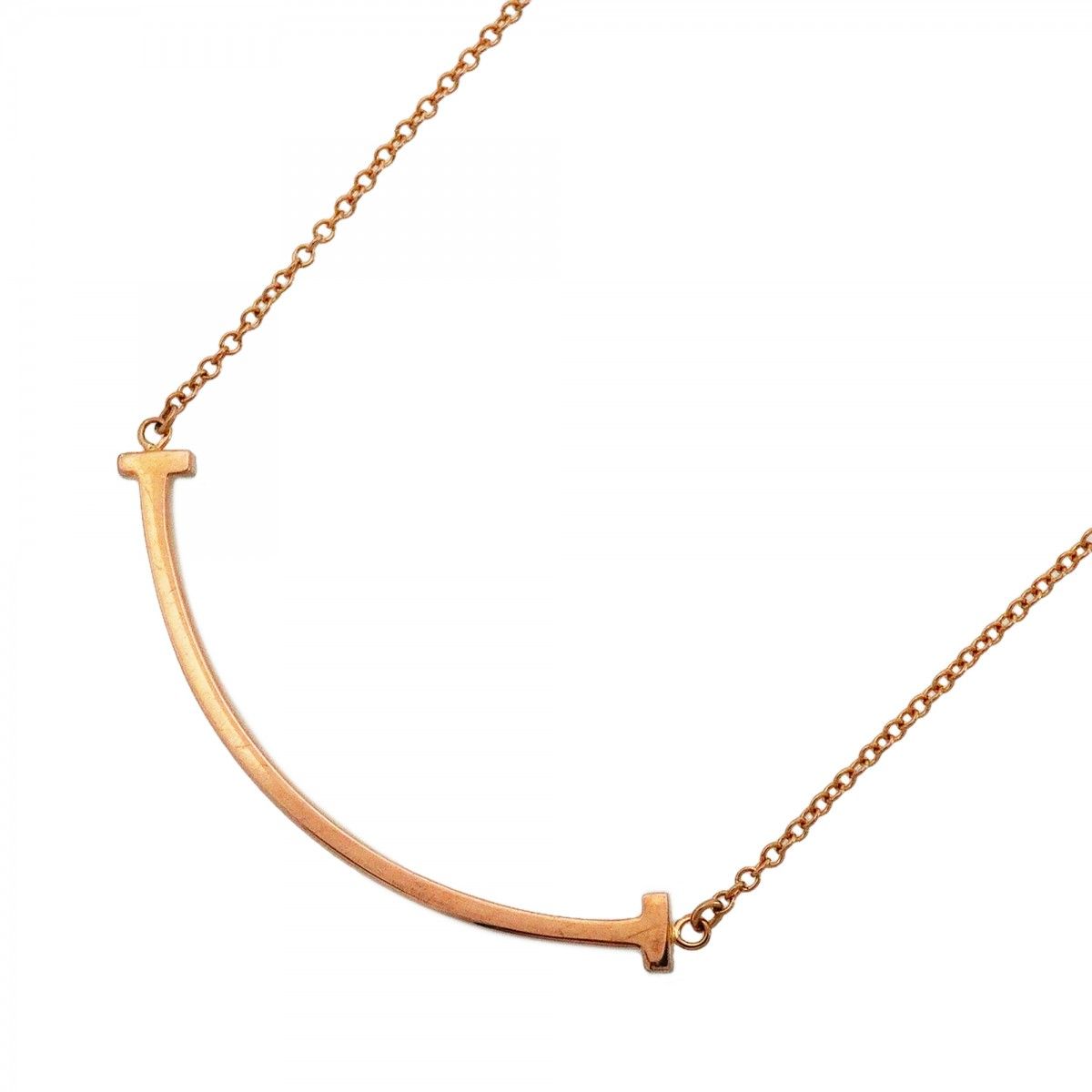 Tiffany & Co Necklace T Smile Small 18k Pink Gold