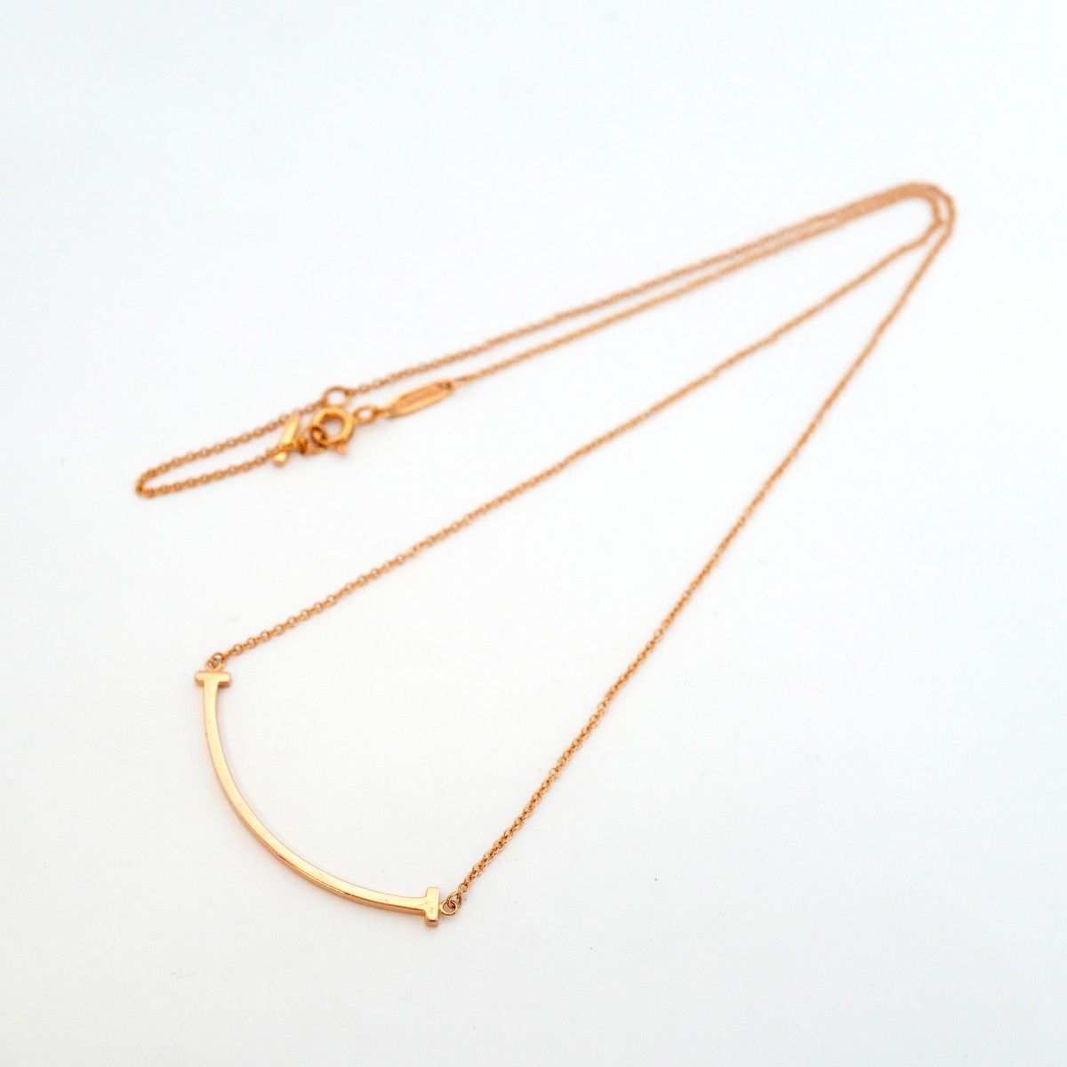 Tiffany & Co Necklace T Smile Small 18k Pink Gold — view 3
