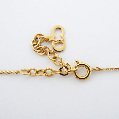Dior Necklace CD Logo Gold Plated Rhinestone — view 4