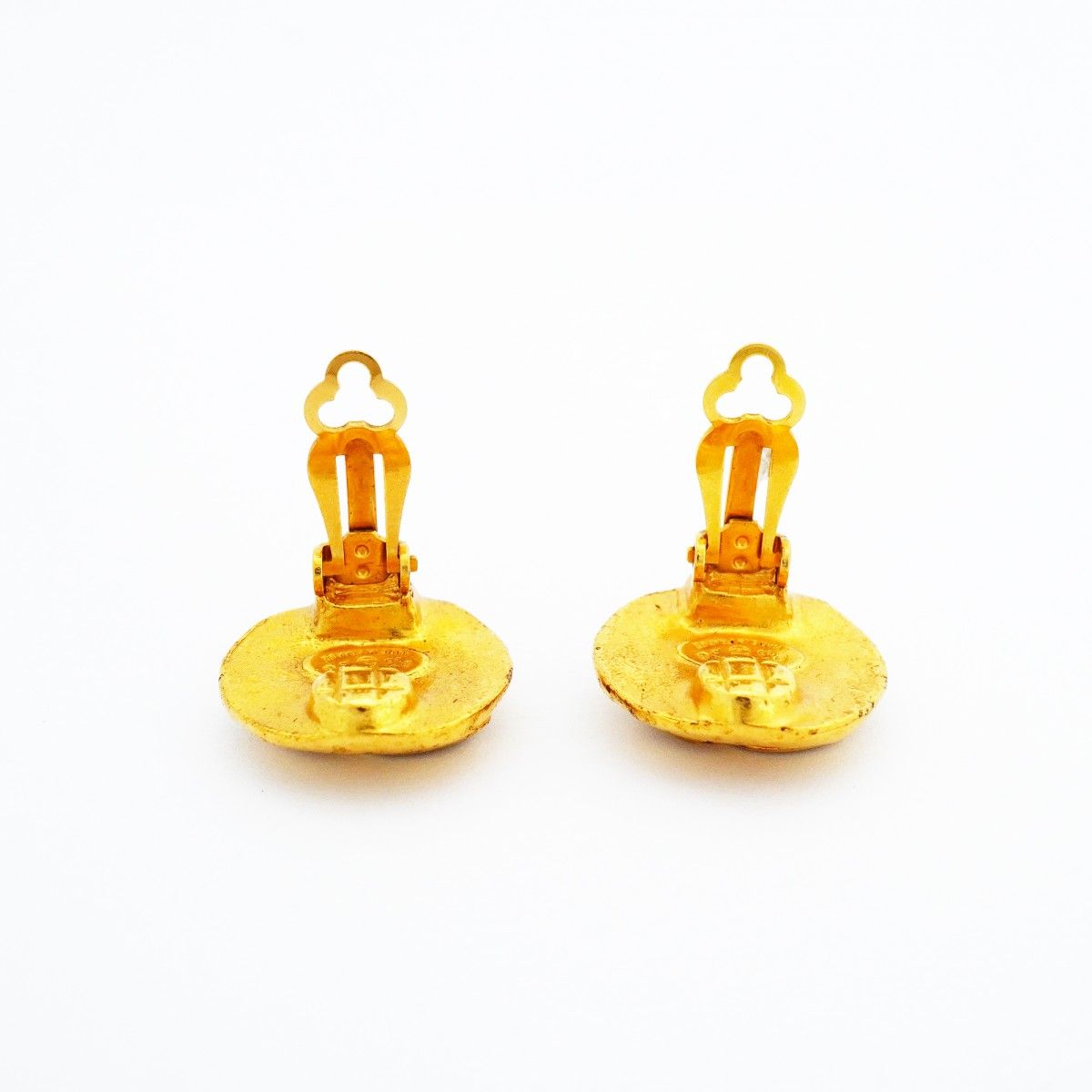 Chanel Earrings Vintage CC Logo Gold Plated — view 6