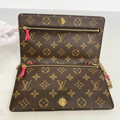 Louis Vuitton Shoulder Wallet Summer Trunk Pochette Weekend Brown Pink — view 4