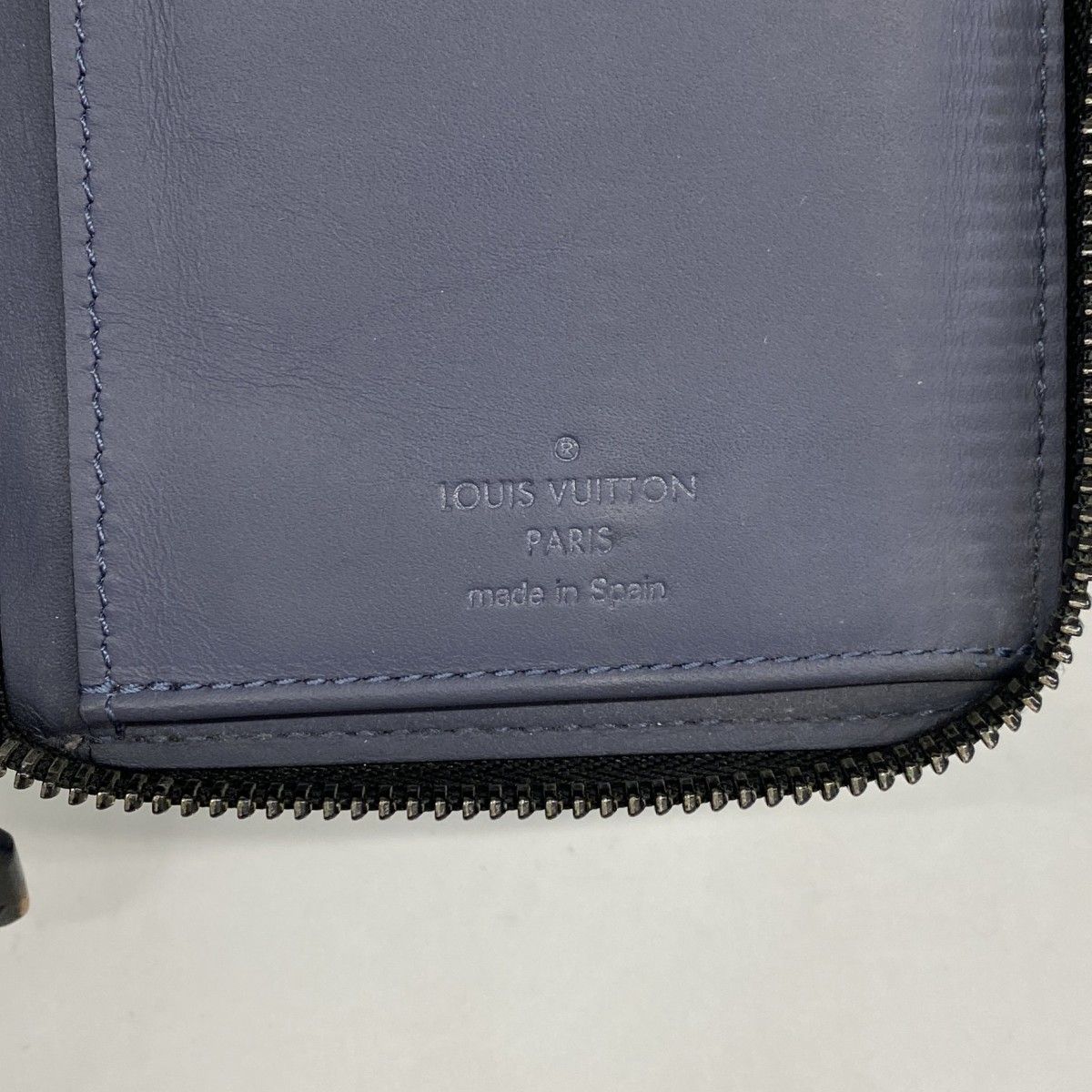 Louis Vuitton Wallet Monogram Shadow Zippy Vertical Navy — view 4