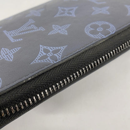 Louis Vuitton Wallet Monogram Shadow Zippy Vertical Navy — view 7